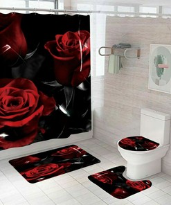 A Unique and Charming Rose Shower Curtain for Your Bathroom