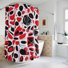 AI Art Print Hearts Shower Curtain | Modern Bathroom Decor Love Art for Valentines