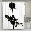 Aaote Rose Shadow Designed Waterproof Fabric Shower Curtain For Bathroom