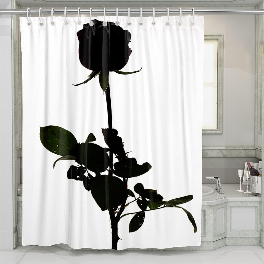 Aaote Rose Shadow Designed Waterproof Fabric Shower Curtain For Bathroom