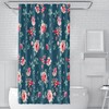 Aaote Stall Sized Rose Flower Waterproof Fabric Shower Curtain