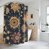Abstract Ai Art Print Boho Flower Shower Curtain For Modern Bathroom Decor