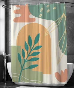 Abstract Art Bohemian Bath Curtain For Nordic Home Decor