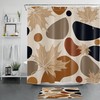 Abstract Art Geometric Pattern Plant Leaf Shower Curtain For Bathroom
