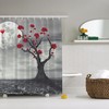 Abstract Art Moonlight Flowers Full Moon Shower Curtain For A Romantic Bath