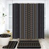 Abstract Black Boho Shower Curtain To Add Chic Touch To Your Bathroom