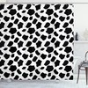 Abstract Black White Pattern Cow Print Shower Curtain - Perfect For Your Modern And Minimalist Bathroom Style