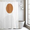 Abstract Boho Aztec Southwest Design Shower Curtain, Minimalist and Modern Waterproof Fabric for Bathroom Decor