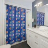 Abstract Boho Flowers Shower Curtain With Colorful Flowers For A Bohemian Vibe