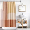 Abstract Boho Plant Print Waterproof Shower Curtain For Unique Bathroom