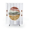 Abstract Boho Sun Shower Curtain, Earthy Colors Shower Curtain, Gift Idea