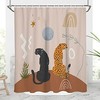 Abstract Cheetah Print Shower Curtain For Aesthetic Bathroom Decor