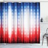 Abstract Digital Star Printed Shower Curtain With Flag Design For A Patriotic Bathroom Decor
