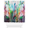 Abstract Dragonfly and Colorful Wildflower Shower Curtain - Eye-catching Bathroom Decor