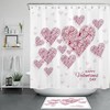 Abstract Flower Hearts Shower Curtain For A Chic Bathroom