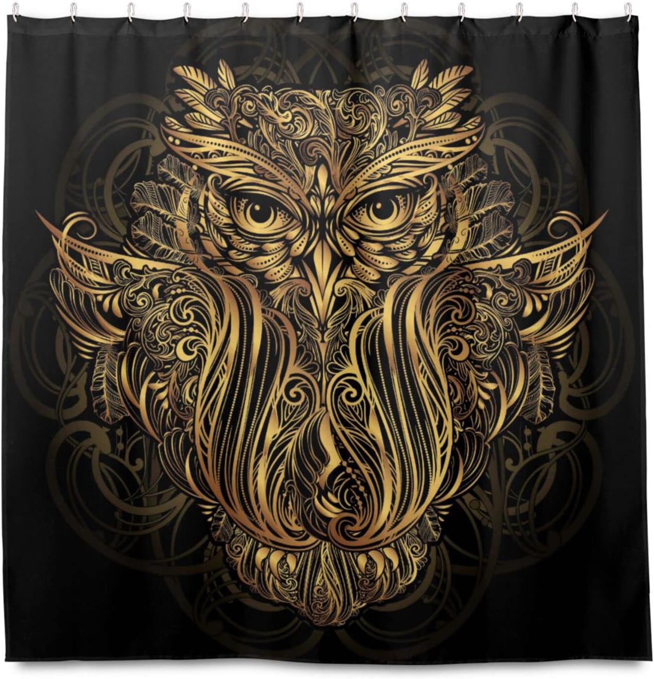 Abstract Funny Owl Shower Curtain Modern Home Bathroom Hotel Spa Decorations Waterproof Fabric