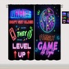 Abstract Gamer Video Game Joystick Print Blackout Curtains