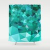 Abstract Geometric Floral Shower Curtain, Colorful Bathroom Decoration 