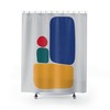 Abstract Geometric Shower Curtain For Chic Bathroom Decor
