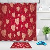 Abstract Heart Patterns Red Shower Curtain for Bathroom Decor