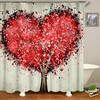 Abstract Landscape Tree of Life Fabric Shower Curtain for Bathroom Decor