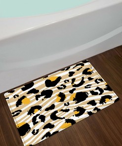 Abstract Leopard Print Shower Curtain, Artistic Bathroom Decor