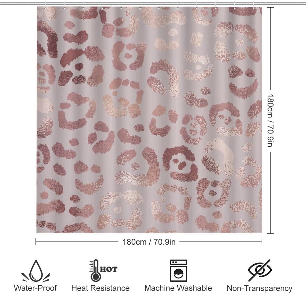 Abstract Leopard Skin Shower Curtain for Bathroom - At Home Shower Curtains for Bold Statement