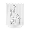 Abstract Line Art Giraffe Shower Curtain, Unique And Stylish Bathroom Decor