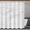 Abstract Lines Shower Curtain In Minimalistic Style For A Contemporary And Sleek Bathroom Look