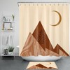 Abstract Mid-Century Shower Curtain - Mountain Leaf Bathroom Decor