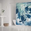 Abstract Ocean Tortoise Reflection Printed Waterproof Fabric Shower Curtain
