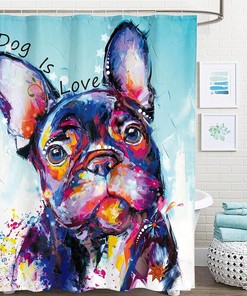 Abstract Oil Painting Bathroom Shower Curtain for a Colorful Bathroom