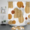 Abstract Palm Leaf Shower Curtain - Contemporary Bathroom Decor