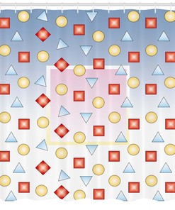 Abstract Patterned Fabric Shower Curtain for Modern Bathrooms