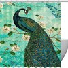 Abstract Peacock Feather Luxury Shower Curtain for Bathroom Decor