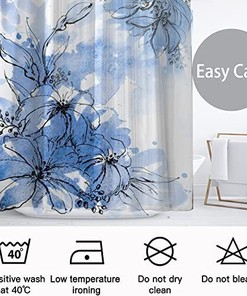 Abstract Spring Red Rose Watercolor Shower Curtain, Brighten Up Your Bathroom