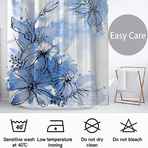Abstract Spring Red Rose Watercolor Shower Curtain, Brighten Up Your Bathroom