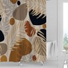 Abstract Stone Art Palm Leaf Print Shower Curtain for Modern Chic Bathroom Decor