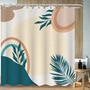 Abstract Sun And Botanical Floral Shower Curtain For A Delicate And Natural Touch