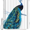 Abstract Tail Feather Eye Peacock Shower Curtain for Artistic Bathroom