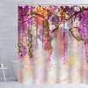 Abstract Watercolor Flower Shower Curtain - Romantic and Nature Inspired Bathroom Decor