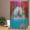 Abstract Woman Face Mushroom Shower Curtain, Contemporary Bathroom Curtain with Minimalist Theme and Visioun Keyword