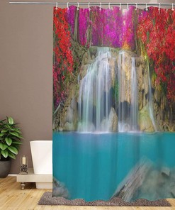 Abstract Woman Face Mushroom Shower Curtain, Contemporary Bathroom Curtain with Minimalist Theme and Visioun Keyword
