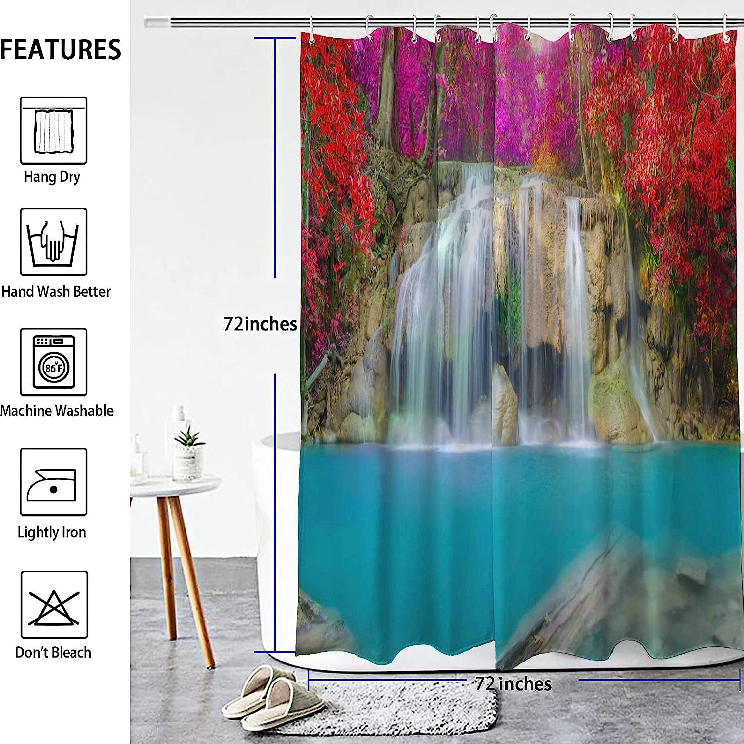 Abstract Woman Face Mushroom Shower Curtain, Contemporary Bathroom Curtain with Minimalist Theme and Visioun Keyword