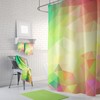 Abstract and Geometric Rainbow Shower Curtain with Artistic and Pastoral Pattern for Modern Bathroom Decor