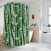 Add A Modern Twist To Your Bathroom With This Bamboo Shower Curtain And Ai Art Print