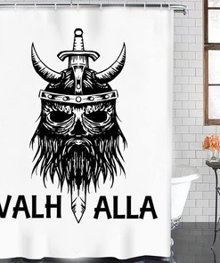 Add A Mythical Touch To Your Bathroom With This Norse Decor Vikings Odin Rune Shower Curtain