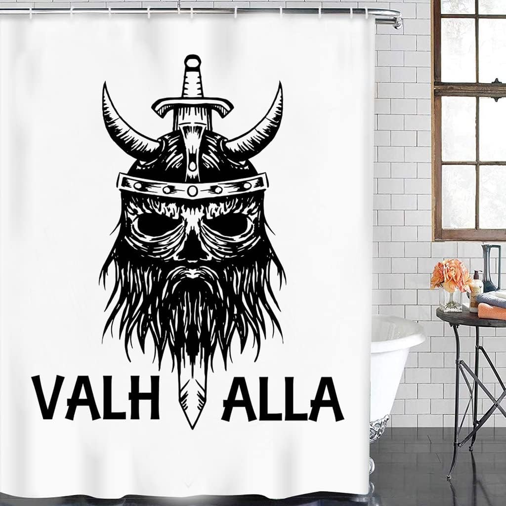 Add A Mythical Touch To Your Bathroom With This Norse Decor Vikings Odin Rune Shower Curtain