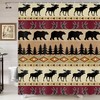 Add A Nordic Touch To Your Bathroom Dcor With This Fabric Shower Curtain Featuring A Bear And Deer Design