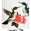 Add A Pop Of Color To Your Bathroom With This Floral Hummingbirds Shower Curtain 
